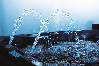 Фонтан с LED-подсветкой, пара, для бассейна 8 м